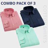 Premium Imported 100% High Quality Cotton Formal Men’s Plain/Solid Shirts| Full/Half Sleeve | With Pocket | (FS-140)