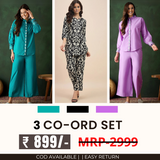 3 Co-ord Set Combo for Women | Stylish & Versatile  | CD-11