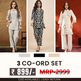 3 Co-ord Set Combo for Women | Stylish & Versatile  | CD-15