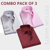 Premium Imported 100% High Quality Cotton Formal Men’s Plain/Solid Shirts| Full/Half Sleeve | With Pocket | (FS-144)