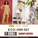 3-Piece Co-ord Set Combo for Women – Trendy, Stylish & Versatile | CD-26