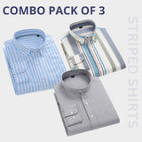 Premium Imported 100% High Quality Striped Shirt | Full/Half Sleeve | With Pocket | (FS-124)