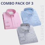 Premium Imported 100% High Quality Striped Shirt | Full/Half Sleeve | With Pocket |(FS-125)