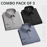 Premium Imported 100% High Quality Cotton Formal Men’s Plain/Solid Shirts| Full/Half Sleeve | With Pocket |  (FS-146)