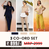 3 Co-ord Set Combo for Women | Stylish & Versatile   | CD-17