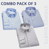 Premium Imported 100% High Quality Striped Shirt | Full/Half Sleeve | With Pocket | (FS-126)