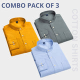 Premium Imported 100% High Quality Cotton Formal Men’s Plain/Solid Shirts| Full/Half Sleeve | With Pocket |  (FS - 148)