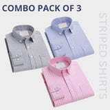 Premium Imported 100% High Quality Striped Shirt | Full/Half Sleeve | With Pocket | (FS-109)