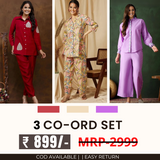 3 Co-ord Set Combo for Women | Stylish & Versatile | CD-20