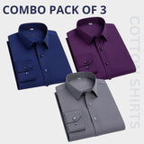 Premium Imported 100% High Quality Cotton Formal Men’s Plain/Solid Shirts| Full/Half Sleeve | With Pocket |  (FS-130)