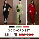 3 Co-ord Set Combo for Women | Stylish & Versatile  | CD-03