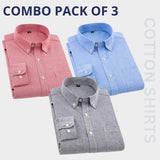 Premium Imported 100% High Quality Cotton Formal Men’s Plain/Solid Shirts| Full/Half Sleeve | With Pocket | (FS-134)