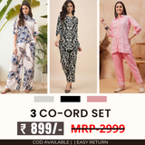 3 Co-ord Set Combo for Women | Stylish & Versatile  | CD-07