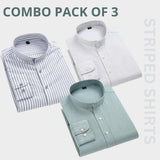 Premium Imported 100% High Quality Striped Shirt | Full/Half Sleeve | With Pocket | (FS-115)