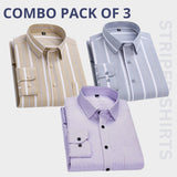 Premium Imported 100% High Quality Striped Shirt | Full/Half Sleeve | With Pocket | (FS-116)
