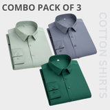 Premium Imported 100% High Quality Cotton Formal Men’s Plain/Solid Shirts| Full/Half Sleeve | With Pocket |  (FS-137)