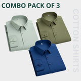Premium Imported 100% High Quality Cotton Formal Men’s Plain/Solid Shirts| Full/Half Sleeve | With Pocket | (FS-138)